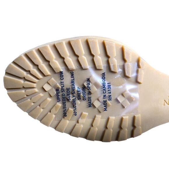 Lauren Ralph Lauren Steph Bootie Sherpa Trim Tan NEW 8.5 US - Picture 4 of 9